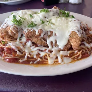Veal parm , hot and extremely fresh tasting