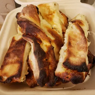 Burned garlic twists from A-Town Pizza.