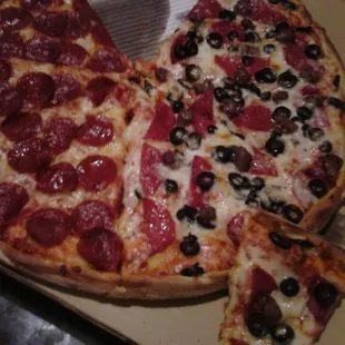 Large 12 slcs for $22 bucks! Awesome deal! Good pizza..