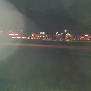 Night time walking the dog on west side of radio drive