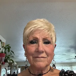 Denise and her Chemo wig