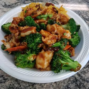 Chicken and broccoli