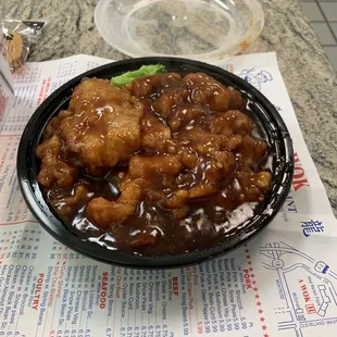 a bowl of chinese food