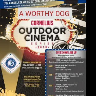 Check us out at the Outdoor Cinema.