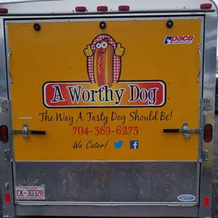 the back end of a trailer