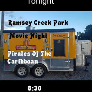 a trailer for a movie night