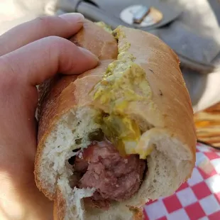 Jumbo jalapeno beef dog