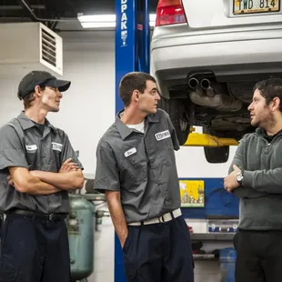 Our technicians, Eric and Bill speaking with our BG rep Erick Castro about services.