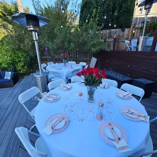 We also have table covers to go along with our chairs and tables!!!!