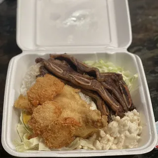 1. Seafood and Meat Combo Plate