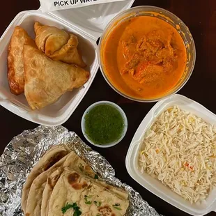 a variety of food items