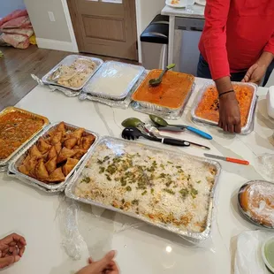 Catered food