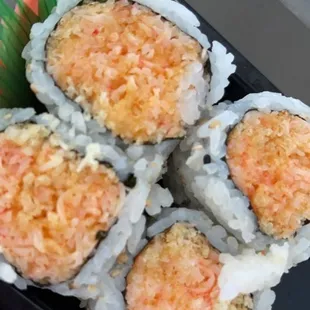 Spicy crab stick roll
