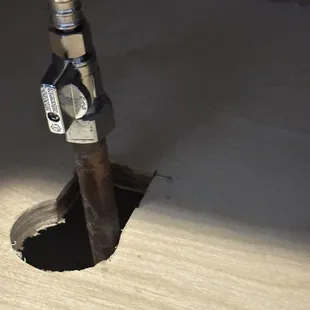 Where my plumber  had to correct because they cut the holes wrong and bent my copper lines