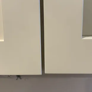 Uneven door placement.