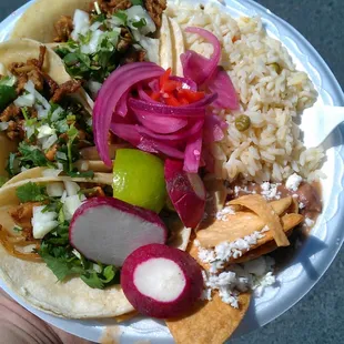 Carne asada taco plate