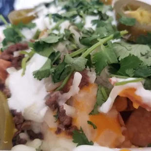 Carne Asada Nachos- breakfast