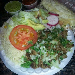 $6.00 carne asada plate