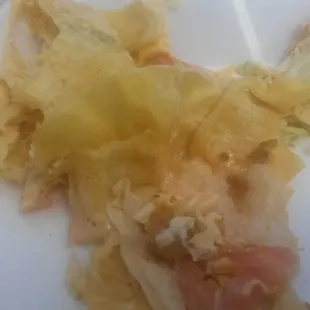 If it was good the box would be empty. Crispy chicken wrap, not good.