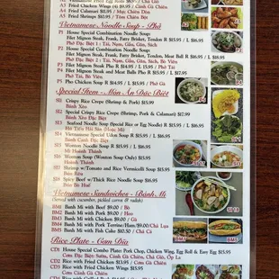 Menu page 1 of 2. Taken Oct 11, 2023