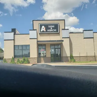 the front of the building