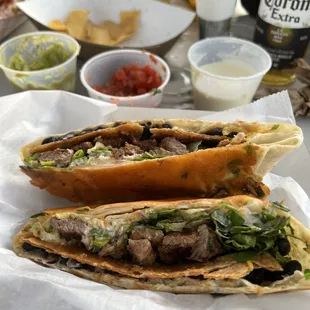 The amazing the only UFO Steak- The works with the Baja sauce.