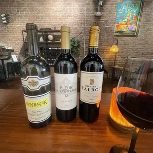 Fleur de Pedesclaux Pauillac 2015 and Chateau Talbot Saint Julien 2015.