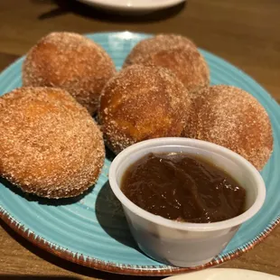 fried biscuits with apple butter