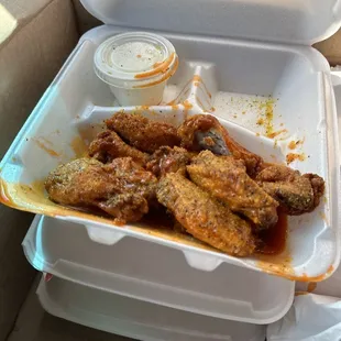 Hot lemon pepper wings