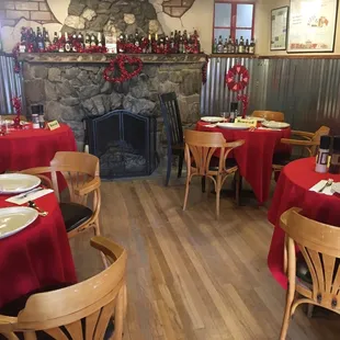 Fireplace Room at Hub City Brew House at the Belen, NM RailRunner Station