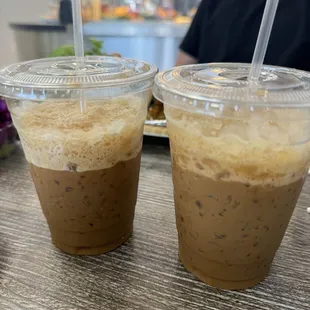 Cafe Sua Da $2.75 buy 1 get 1 free when we came over.