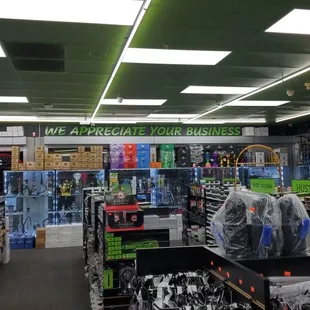 the inside of a store