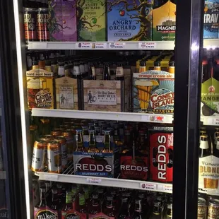 a refrigerator full of beer