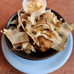 a bowl of food on a table