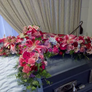 CROSS SHAPED CASKET PIECE...