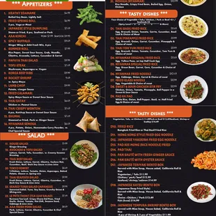 There are our Menu