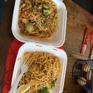 Yaki Udon Noodle Fried and AAA Noodle Salad