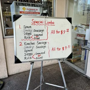 Special menu