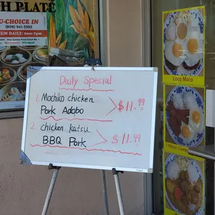 Da Daily Specials as of Sept. 7, 2022.