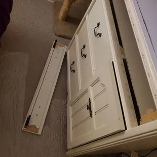 broken drawer they taped upon move in