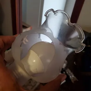 Broken light from moving the couch