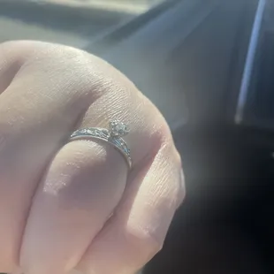 Love story 14k white gold ring.