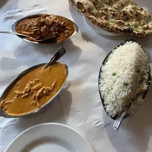 a variety of indian food