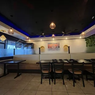 interior, sushi and sashimi