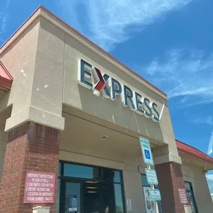 the front of the store