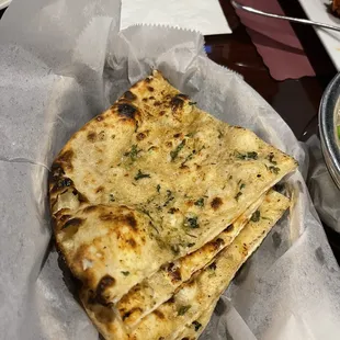 Garlic naan $4. Very good.
