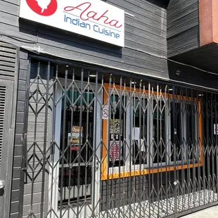 the front of the restaurant