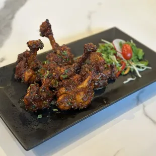 chicken wings and fried chicken, food