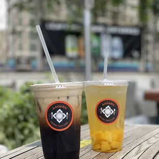 Mango Thai Iced Tea and Thai Iced Coffee