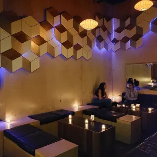 interior, sushi and sashimi